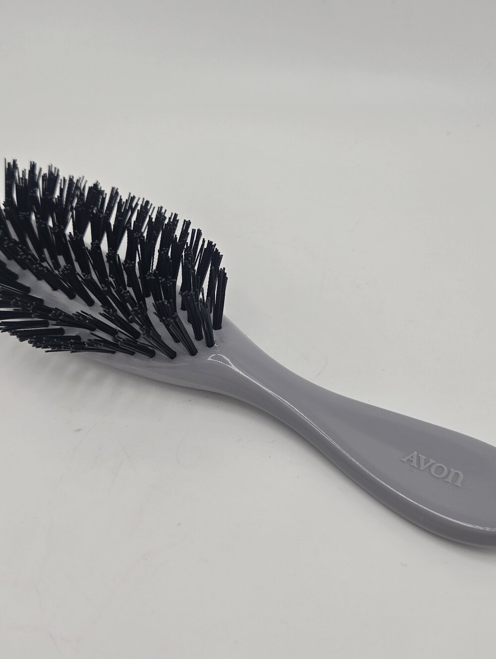 Vintage Avon Flair Styler Hair Brush Nylon Bristles Gray 8”